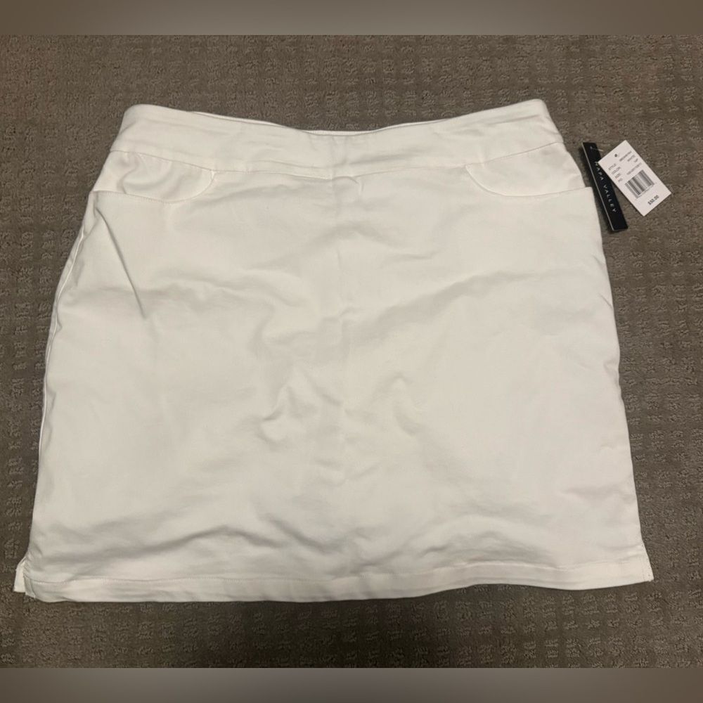 Napa Valley White Women's Stretch Pull-On Skirt - 14 P